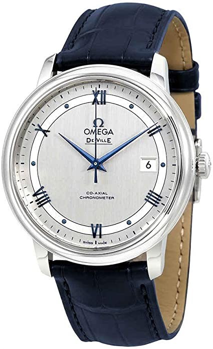 Omega De Ville Automatic Co-Axial Chronograph Blue Leather Strap 424.13.40.20.02.003