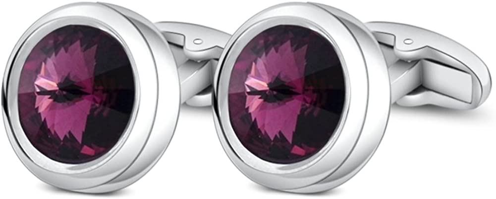 Merit Ocean Charm Style Cufflinks Fancy Swarovski Crystal Cuff Links